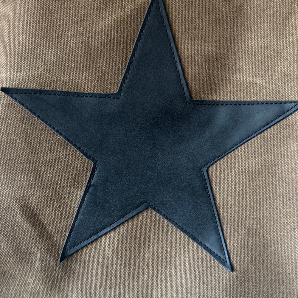 Brown and Black Star Canvas Tote Bag - Picture 2 of 10